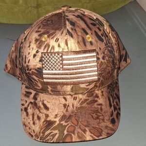 American Flag/Camo Dad Hat Men's [One Size]